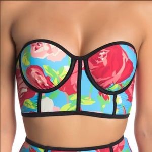 Betsey Johnson floral corset bikini